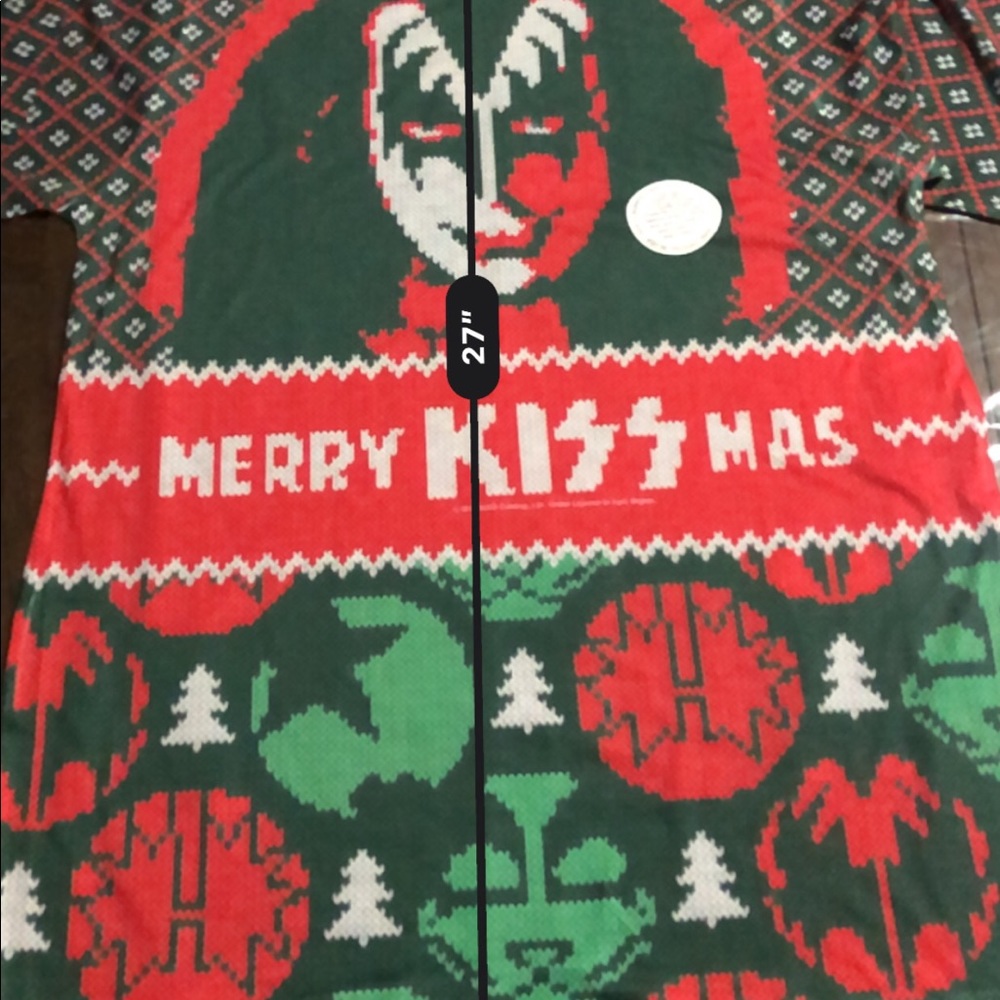 Kiss Kissmas Allover Print Sublimation Shirt - Picture 3 of 7
